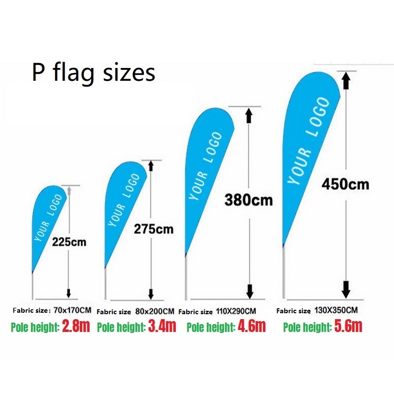 Free design-Teardrop flag P flag tear drop flag wholesale outdoor display beach flag advertising knife flag water drop flag telescop