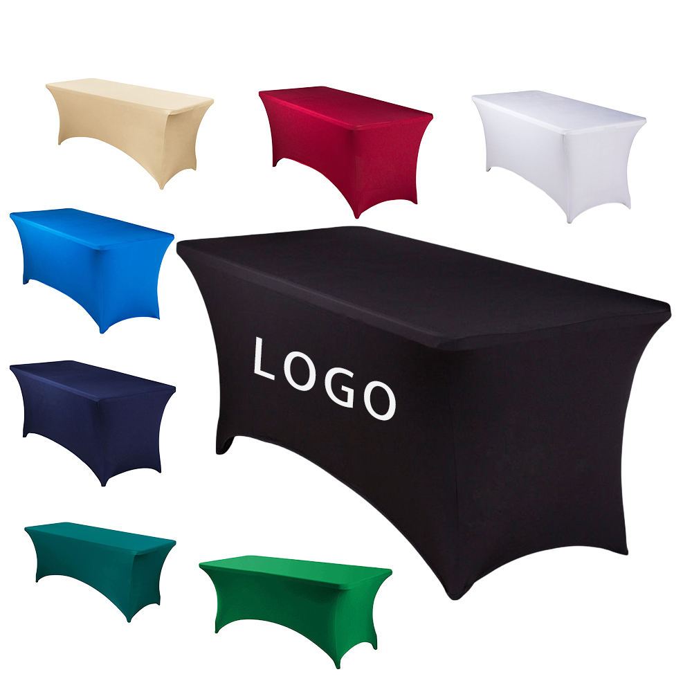 Spandex Table Cover 6/8ft Adaptable Elastic Full Color Table Cloths for Expo Booth-Cloth only