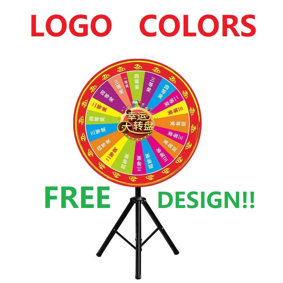 Fortune Wheel/Lucky Draw Stand/Fift spin&win/ Roda Impian with Printing (90-170cm)